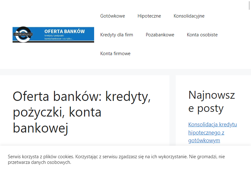 Potrzebna pożyczka? Porównaj oferty banków. Ofertabankow.pl